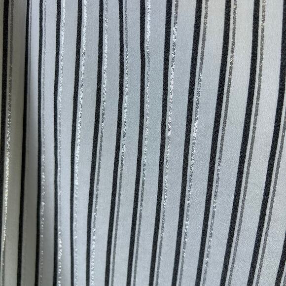 Rachel Roy Women's Esta Metallic Stripe Asymmetrical Faux Wrap Skirt Size 10 - Picture 13 of 13